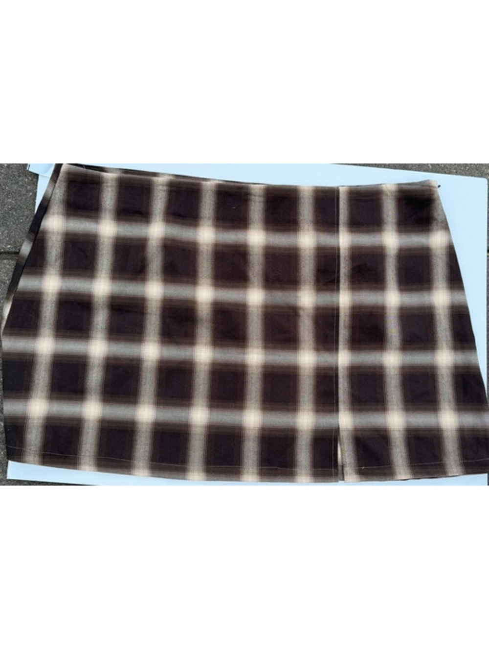 NWT BP size 3X brown plaid mini skirt